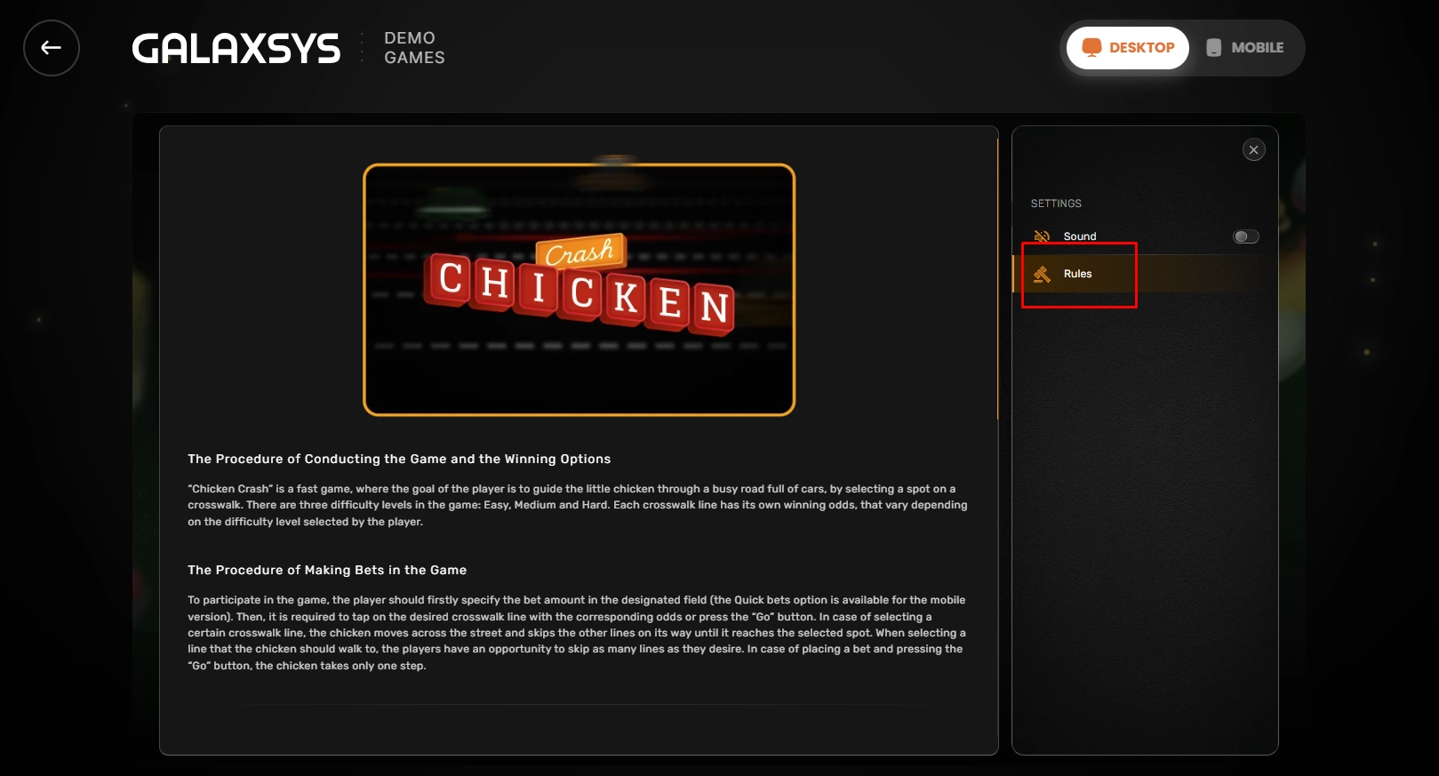 Infographic detailing the simple game rules for playing Chicken Crash online effectively.