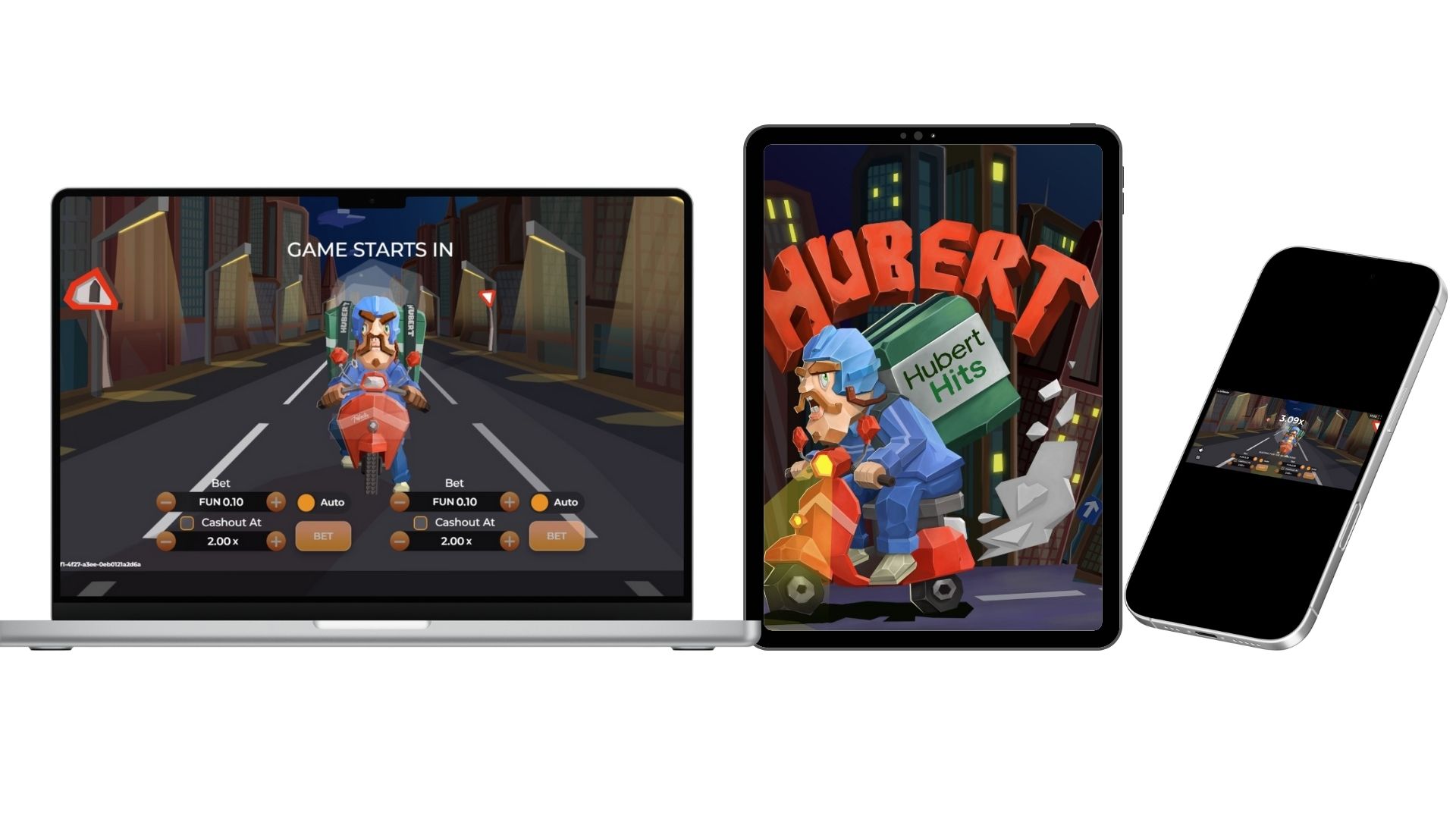 Le jeu Hubert Hits fonctionnant parfaitement sur mobile, tablette et ordinateur.