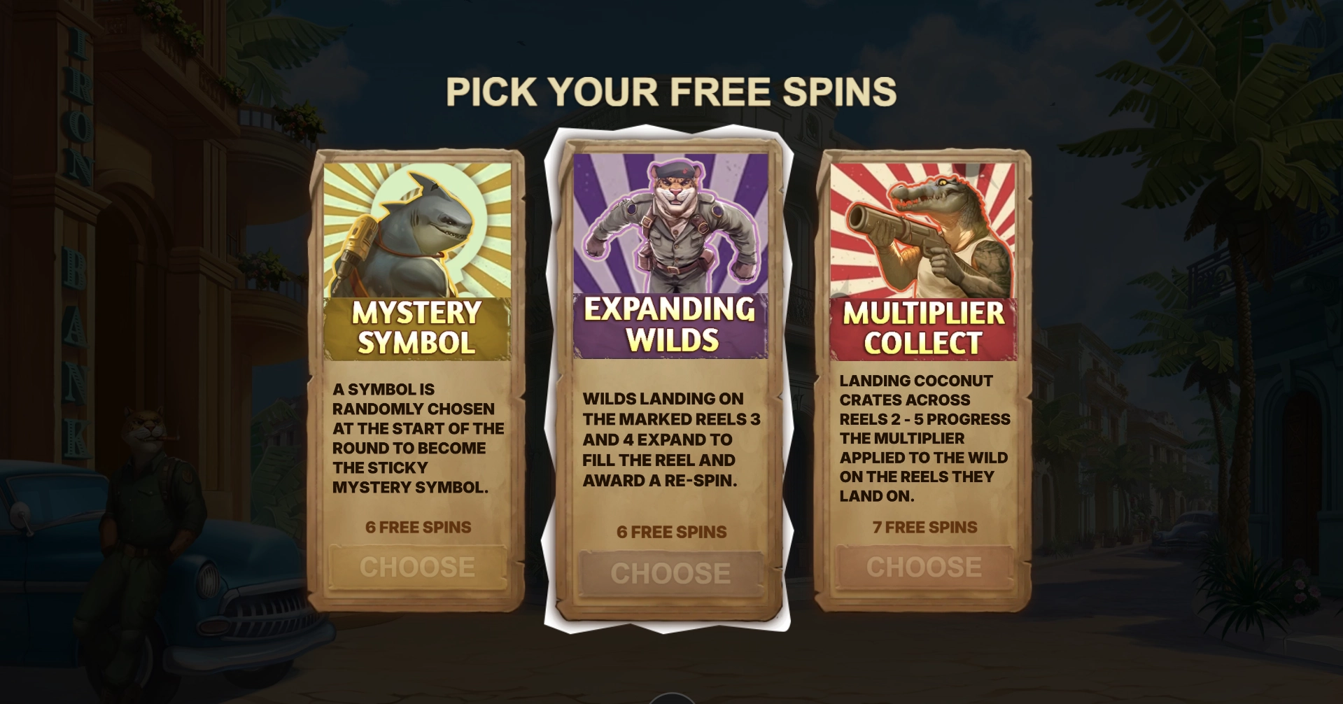 Iron Bank 2 bonus selection options