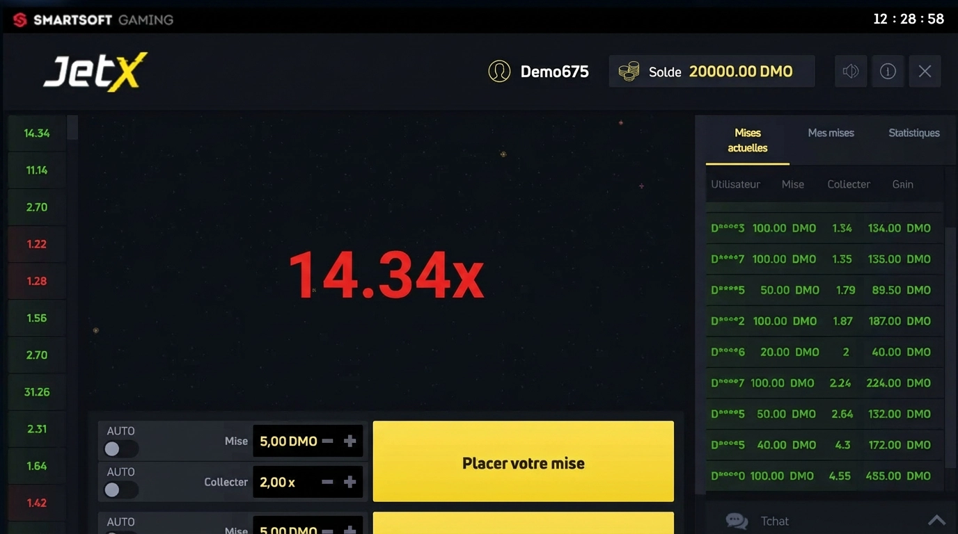 JetX plane crashing abruptly at 14x multiplier ending the current wager round