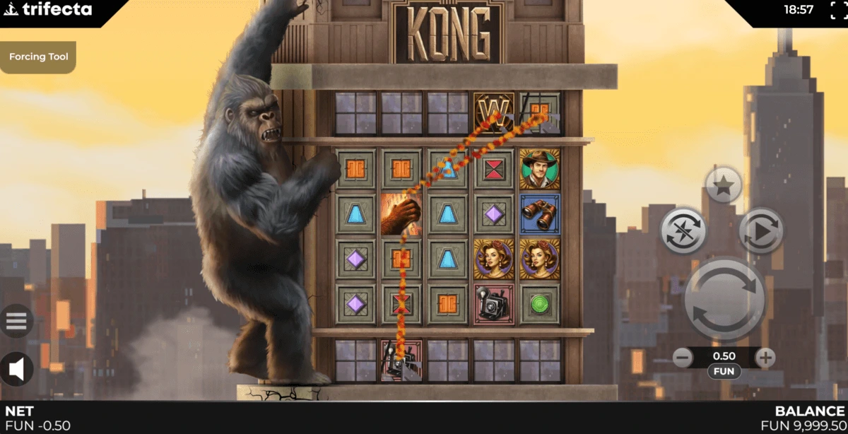 Le Building Symbol débloquant des positions sur la machine à sous Kong.