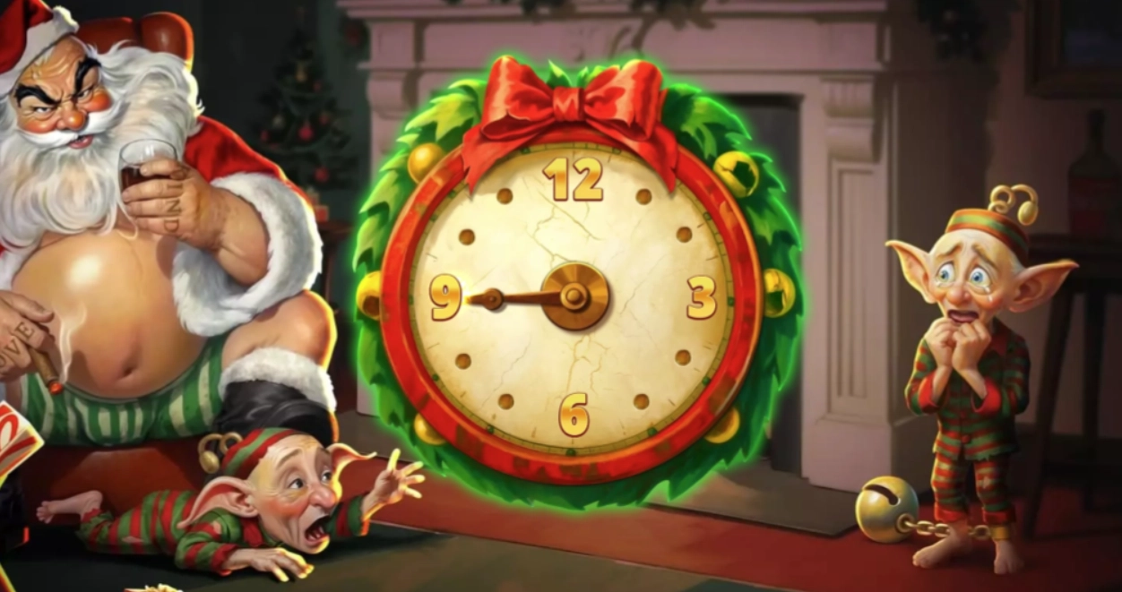 Interactive clock picking mini game determining the number of free spins